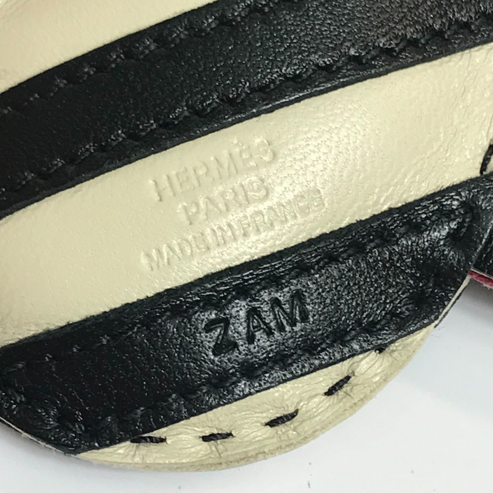 HERMES Bag charm Anyo Miro Black x white zebra Gee Gee Savannah Charm unisex(Unisex) Used