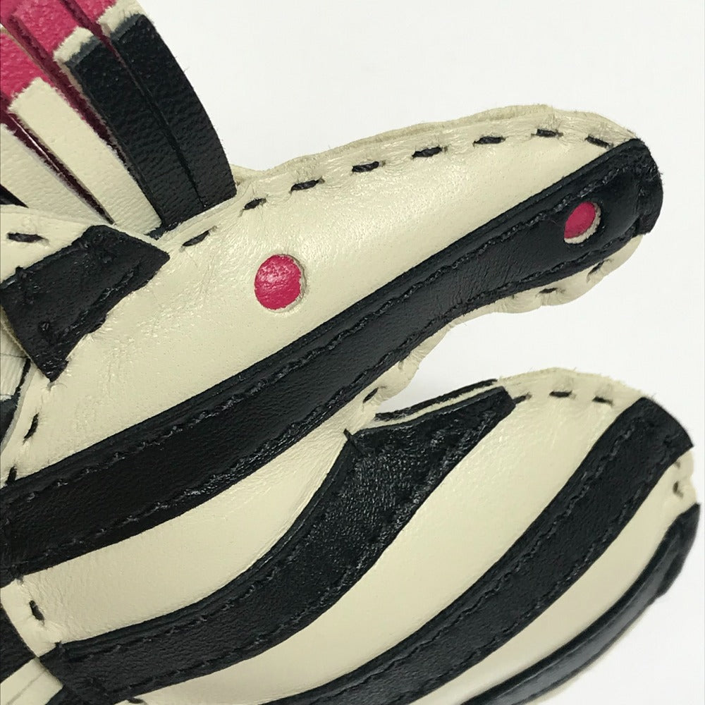 HERMES Bag charm Anyo Miro Black x white zebra Gee Gee Savannah Charm unisex(Unisex) Used