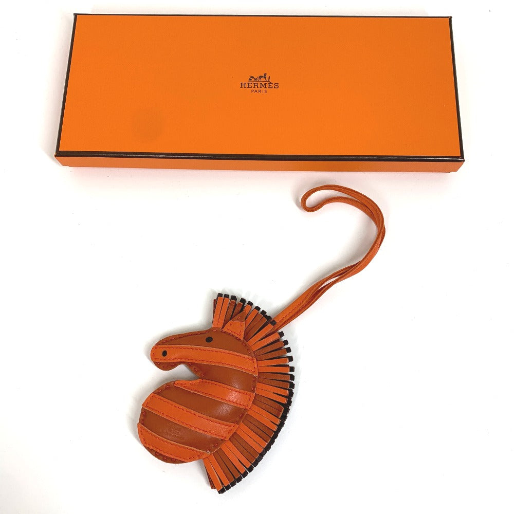 HERMES Bag charm Leather / Anemiro Orange Gee Gee Savannah Women(Unisex) Used