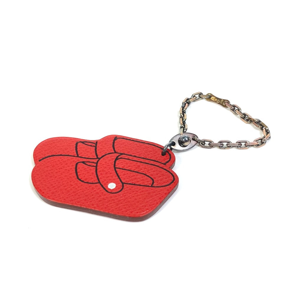 HERMES key ring Epsom Red 2007 Yokohama Takashimaya Limited red shoes shoes Women Used