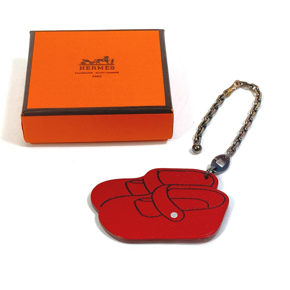 HERMES key ring Epsom Red 2007 Yokohama Takashimaya Limited red shoes shoes Women Used