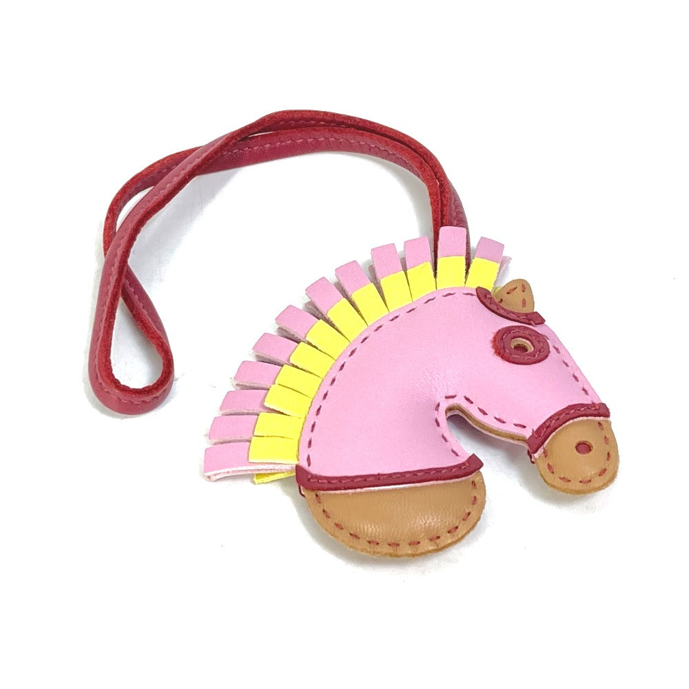 HERMES charm Anyo Miro pink sylvest horse zebra Gigi Camaille Women Used