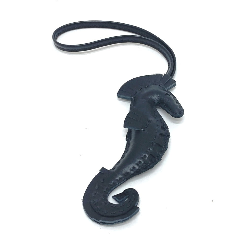 HERMES charm , anion black Bag charm ipo seahorse Women Used