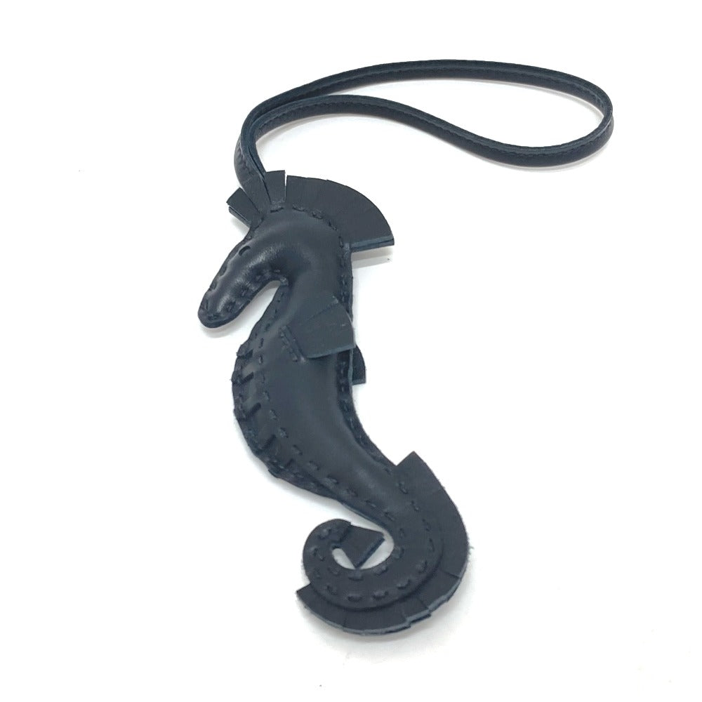 HERMES charm , anion black Bag charm ipo seahorse Women Used