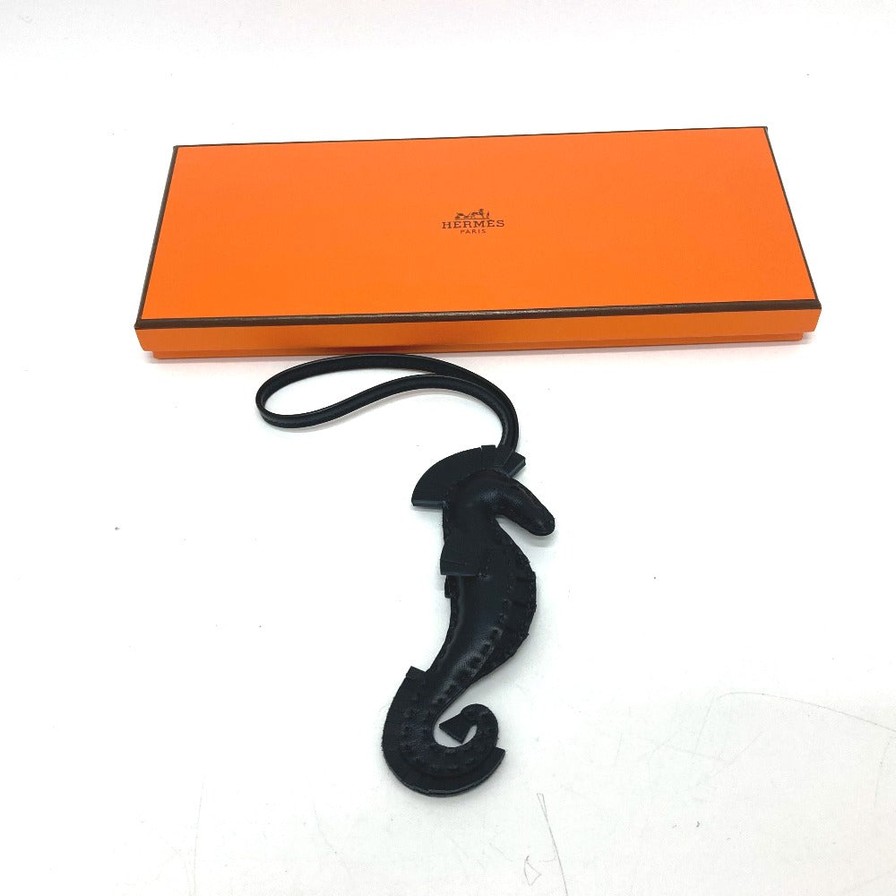 HERMES charm , anion black Bag charm ipo seahorse Women Used