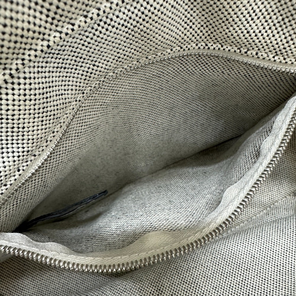HERMES Tote Bag Toile H, Leather gray Sac Arne PM Women Used