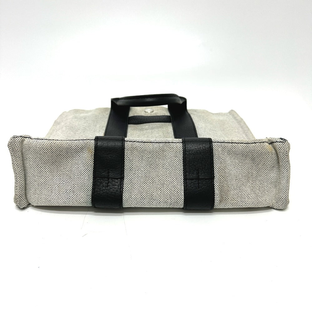 HERMES Tote Bag Toile H, Leather gray Sac Arne PM Women Used