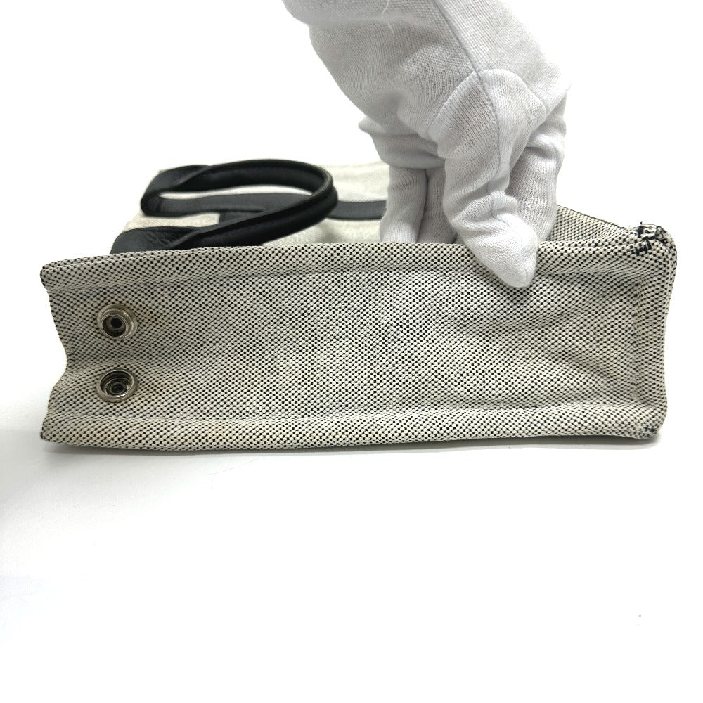 HERMES Tote Bag Toile H, Leather gray Sac Arne PM Women Used
