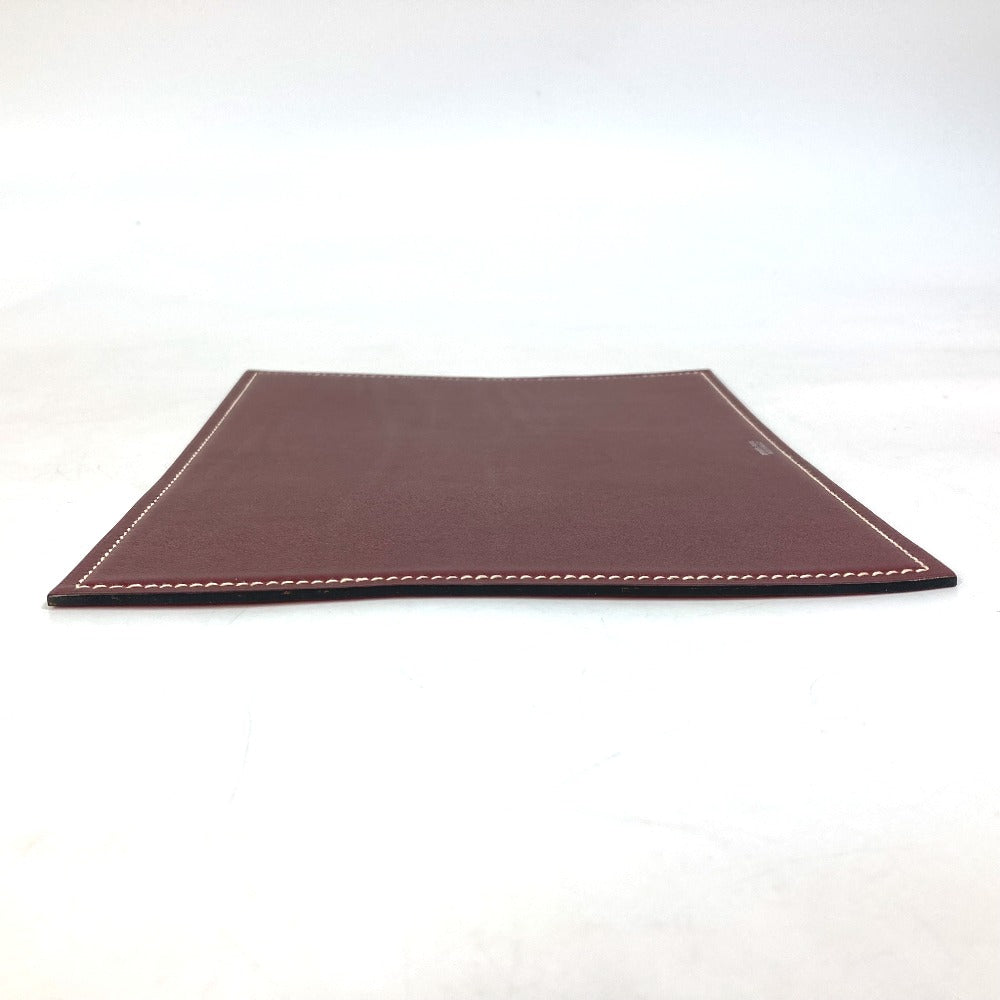HERMES Other miscellaneous goods leather Red reversible Mouse pad