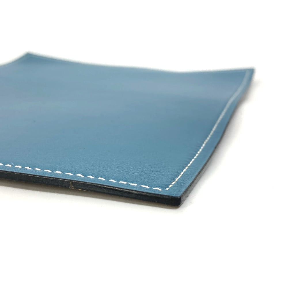 HERMES Other miscellaneous goods leather blue reversible Mouse pad