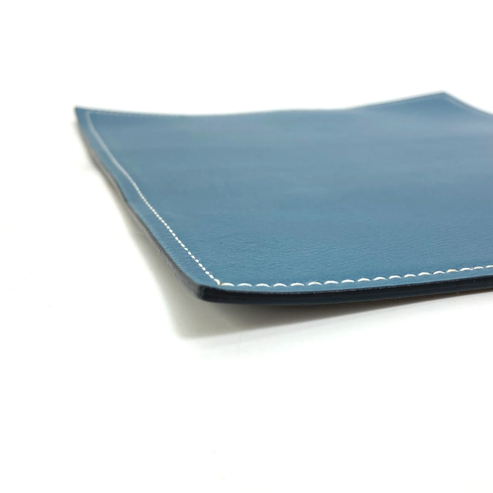 HERMES Other miscellaneous goods leather blue reversible Mouse pad