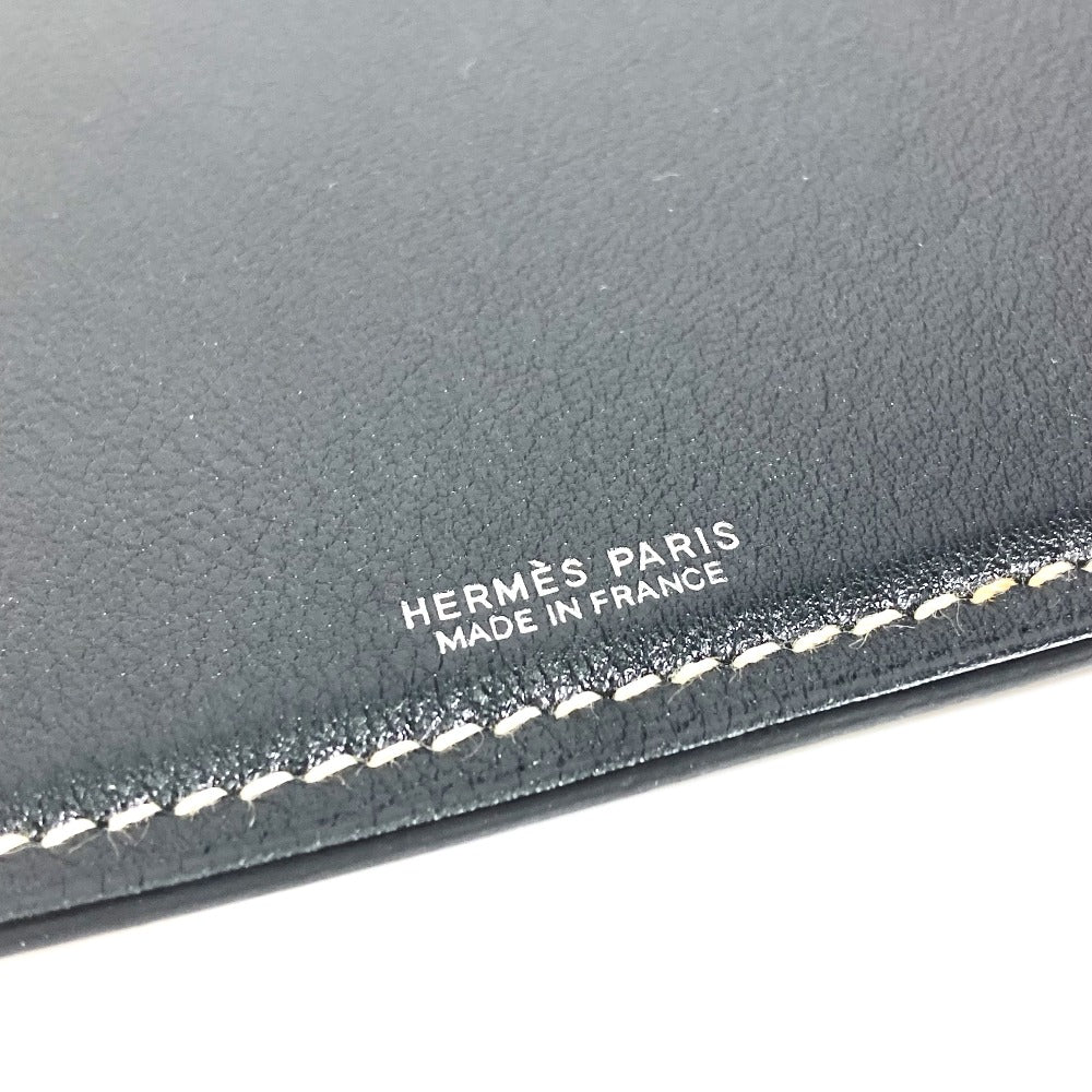 HERMES Other miscellaneous goods leather blue reversible Mouse pad