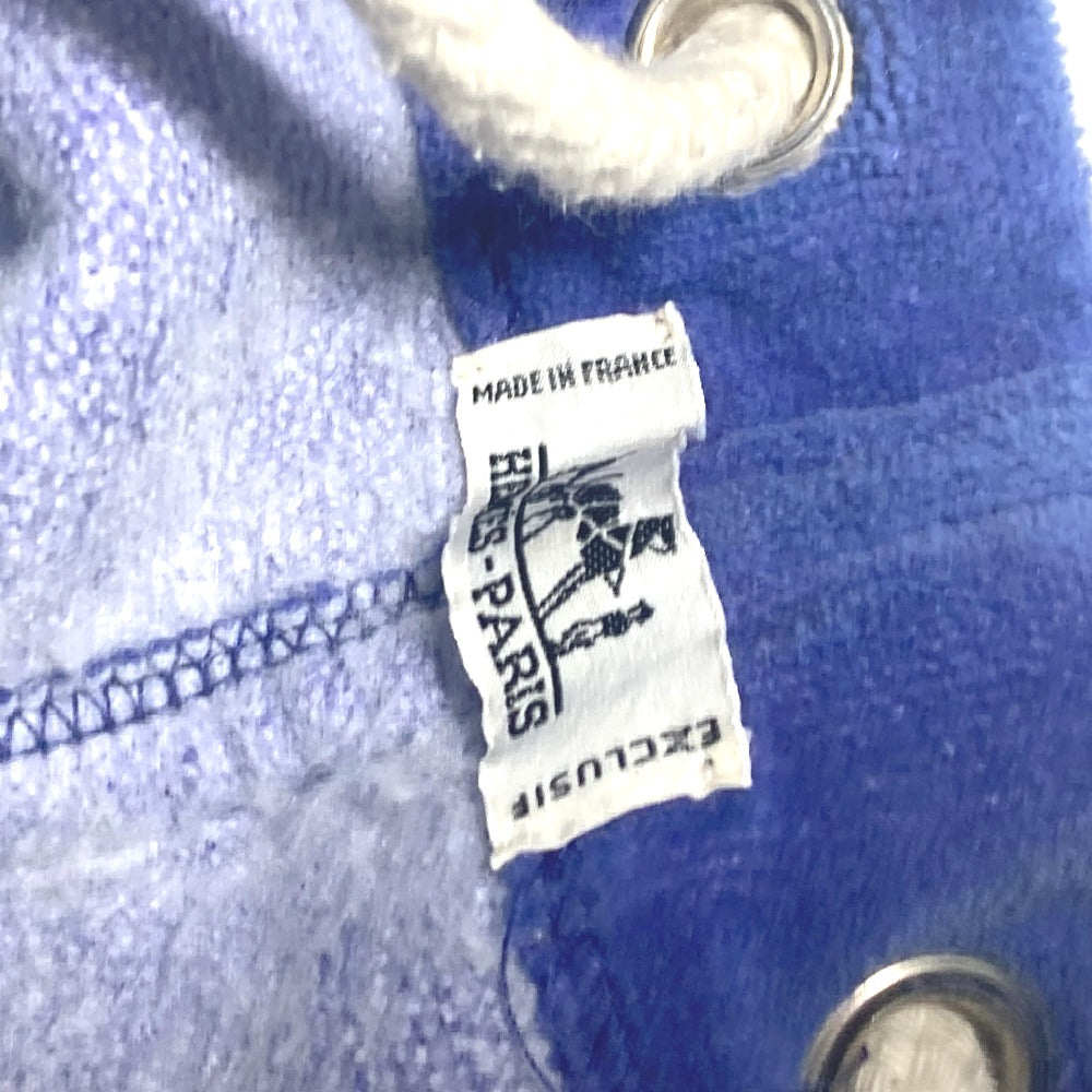 HERMES Shoulder Bag cotton Blue type Marine Pattern Drawstring bag Women Used