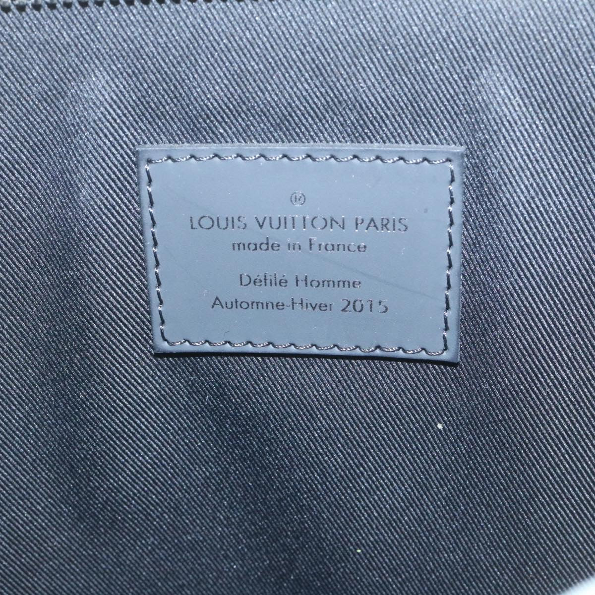LOUIS VUITTON Damier Graphite Pochette Voyage Clutch Bag N61234 LV Auth 27628A
