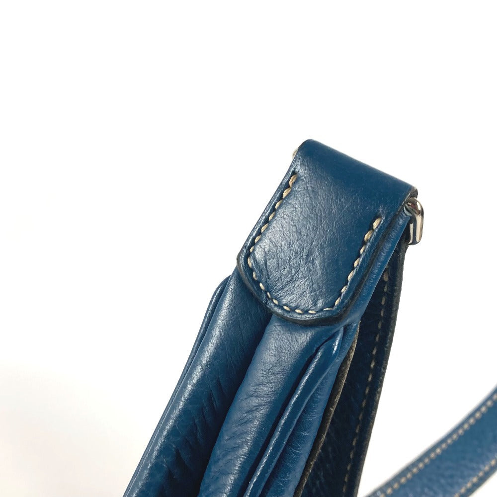 HERMES Shoulder Bag Taurillon Clemence blue Gao