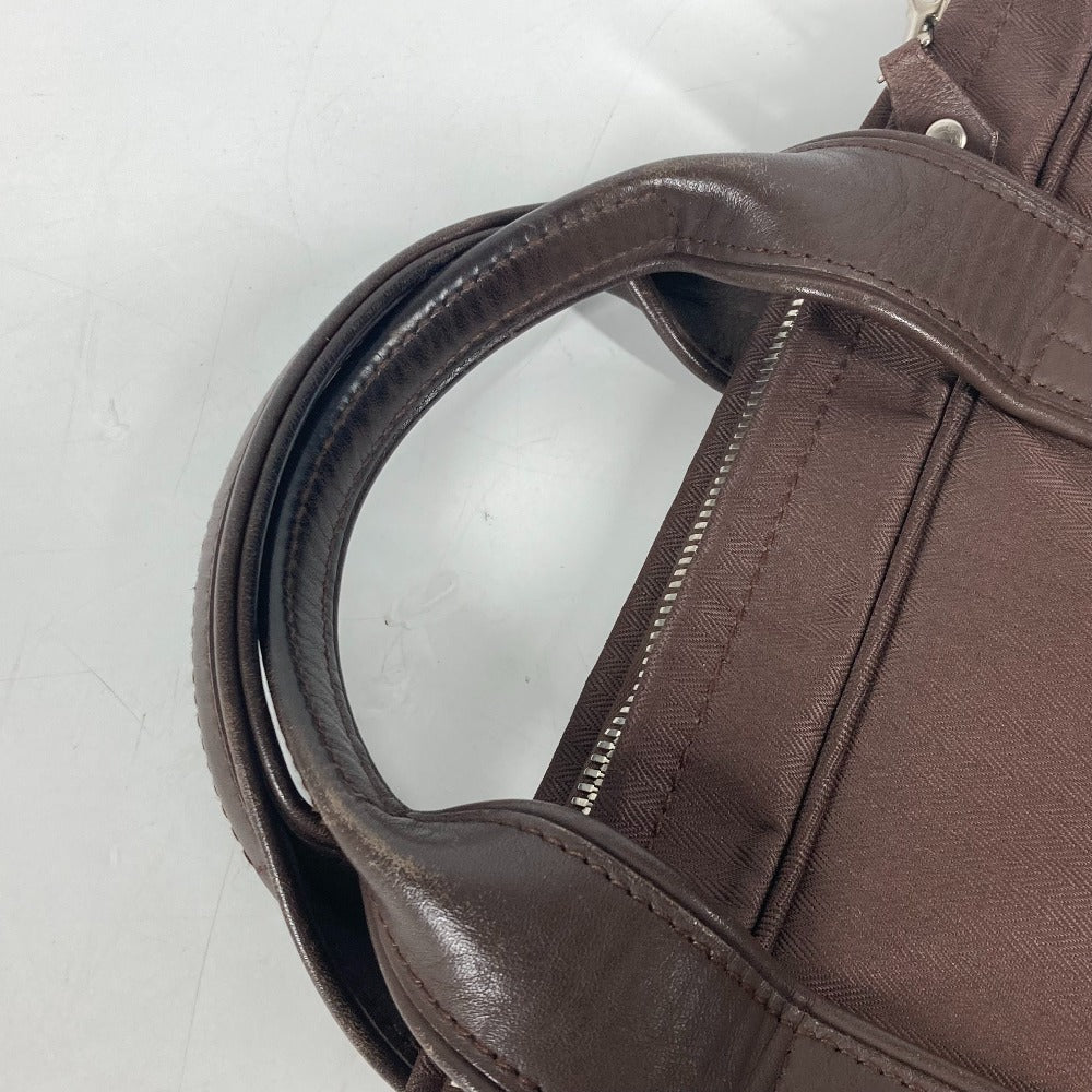 HERMES Business bag Nylon Brown Shoulder Acapulco Odinatur mens Used