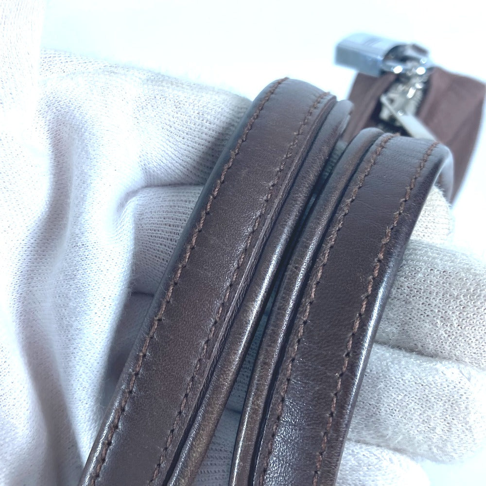 HERMES Business bag Nylon Brown Shoulder Acapulco Odinatur mens Used