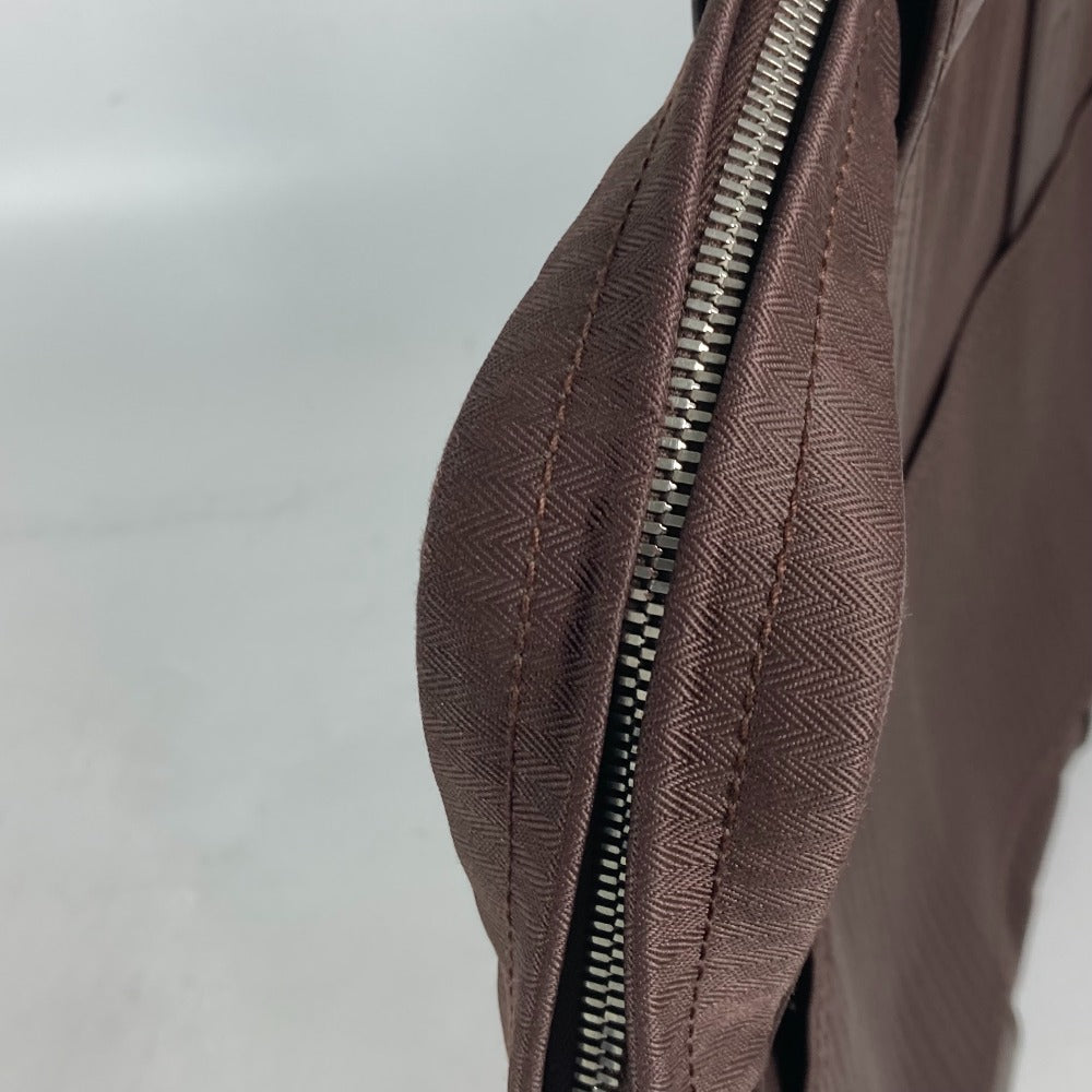 HERMES Business bag Nylon Brown Shoulder Acapulco Odinatur mens Used
