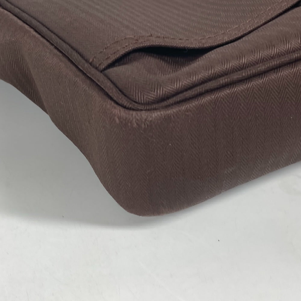 HERMES Business bag Nylon Brown Shoulder Acapulco Odinatur mens Used
