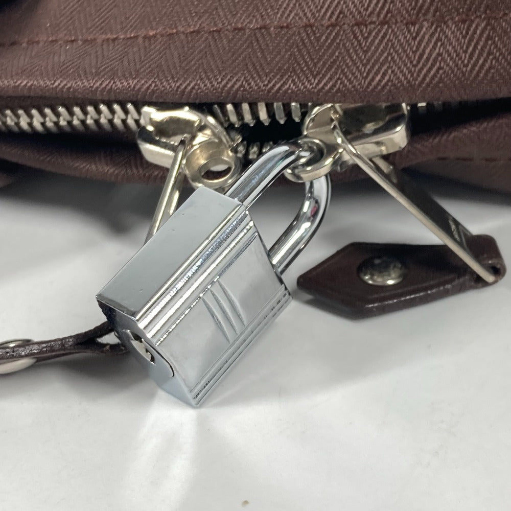 HERMES Business bag Nylon Brown Shoulder Acapulco Odinatur mens Used