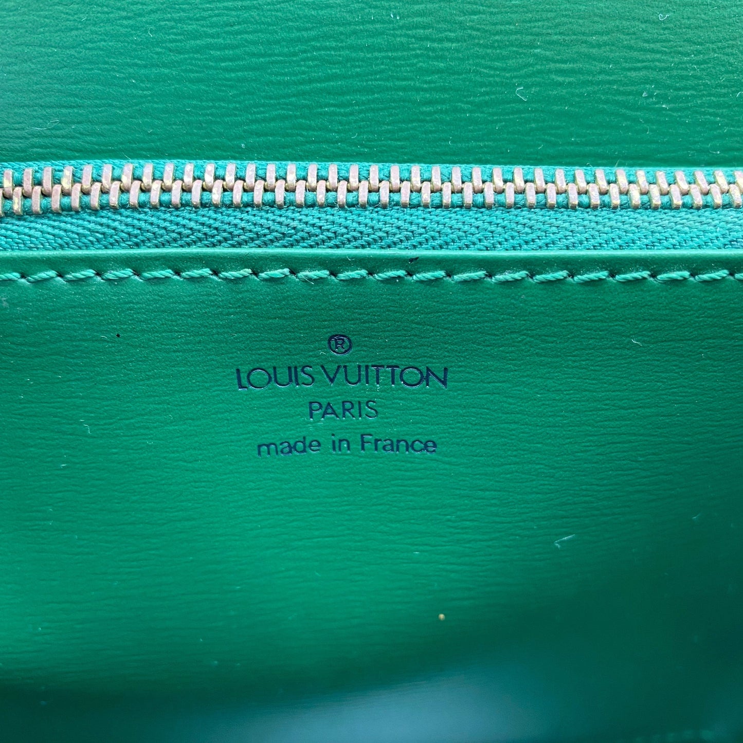 Louis Vuitton Green Leather Marlesherbes Bag