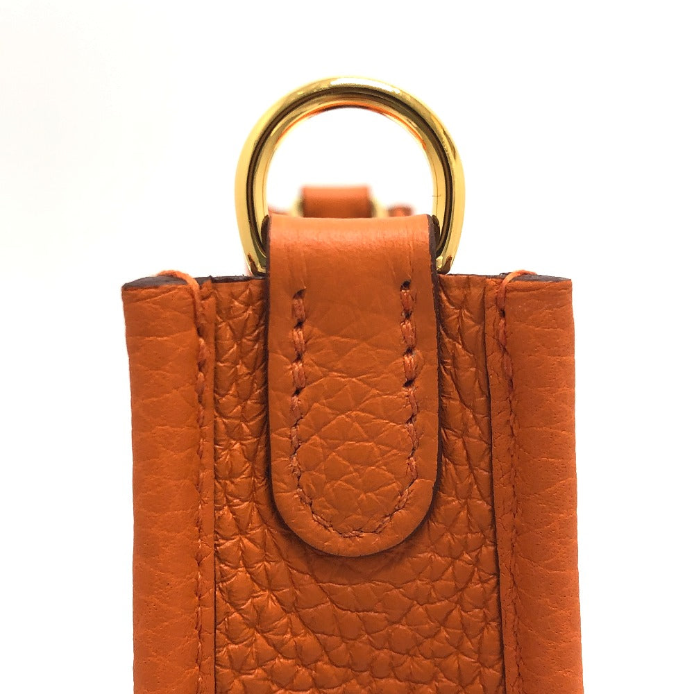 HERMES Shoulder Bag Taurillon Clemence Orange Evelyn TPM Women Used