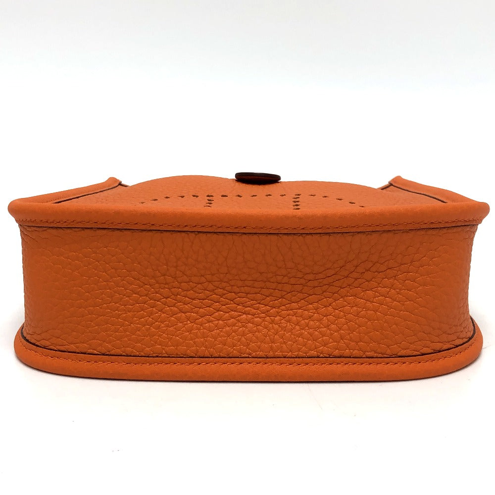 HERMES Shoulder Bag Taurillon Clemence Orange Evelyn TPM Women Used
