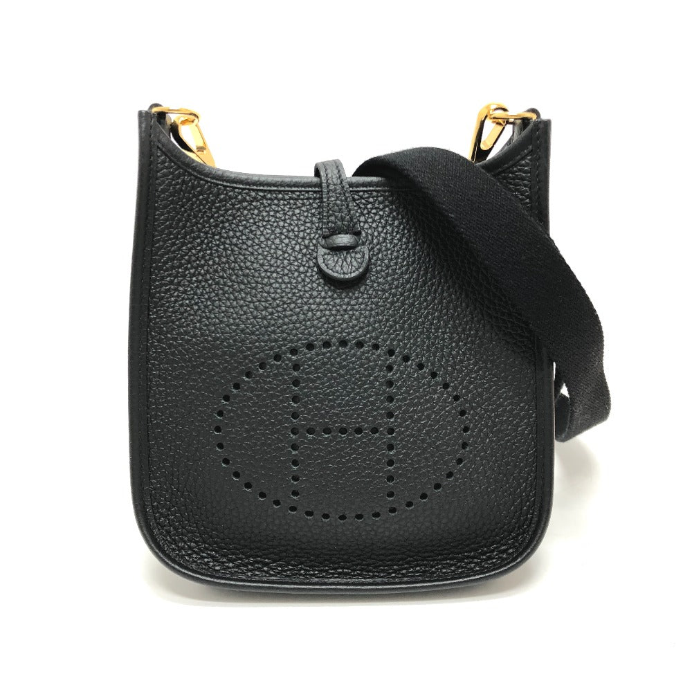 HERMES Shoulder Bag H069426CK Taurillon Clemence black Evelyn TPM Amazone Women Used