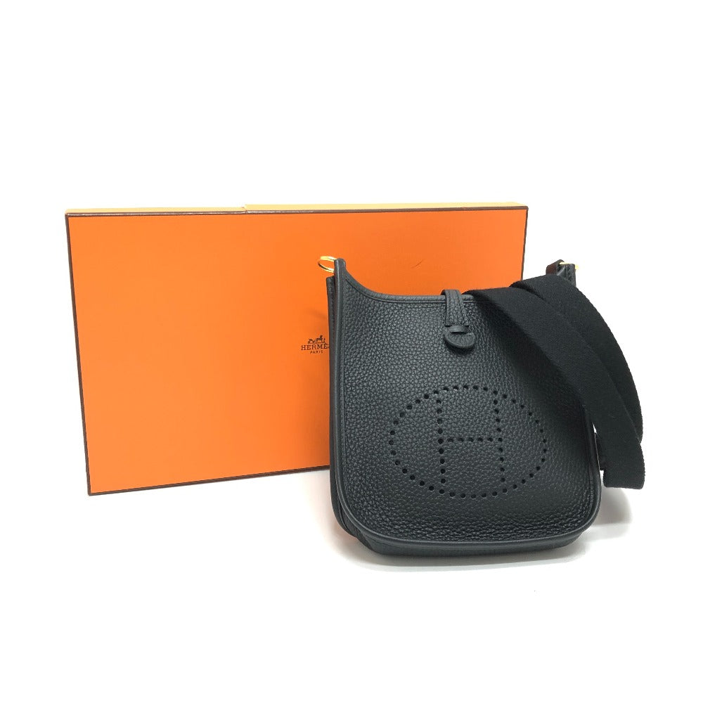 HERMES Shoulder Bag H069426CK Taurillon Clemence black Evelyn TPM Amazone Women Used