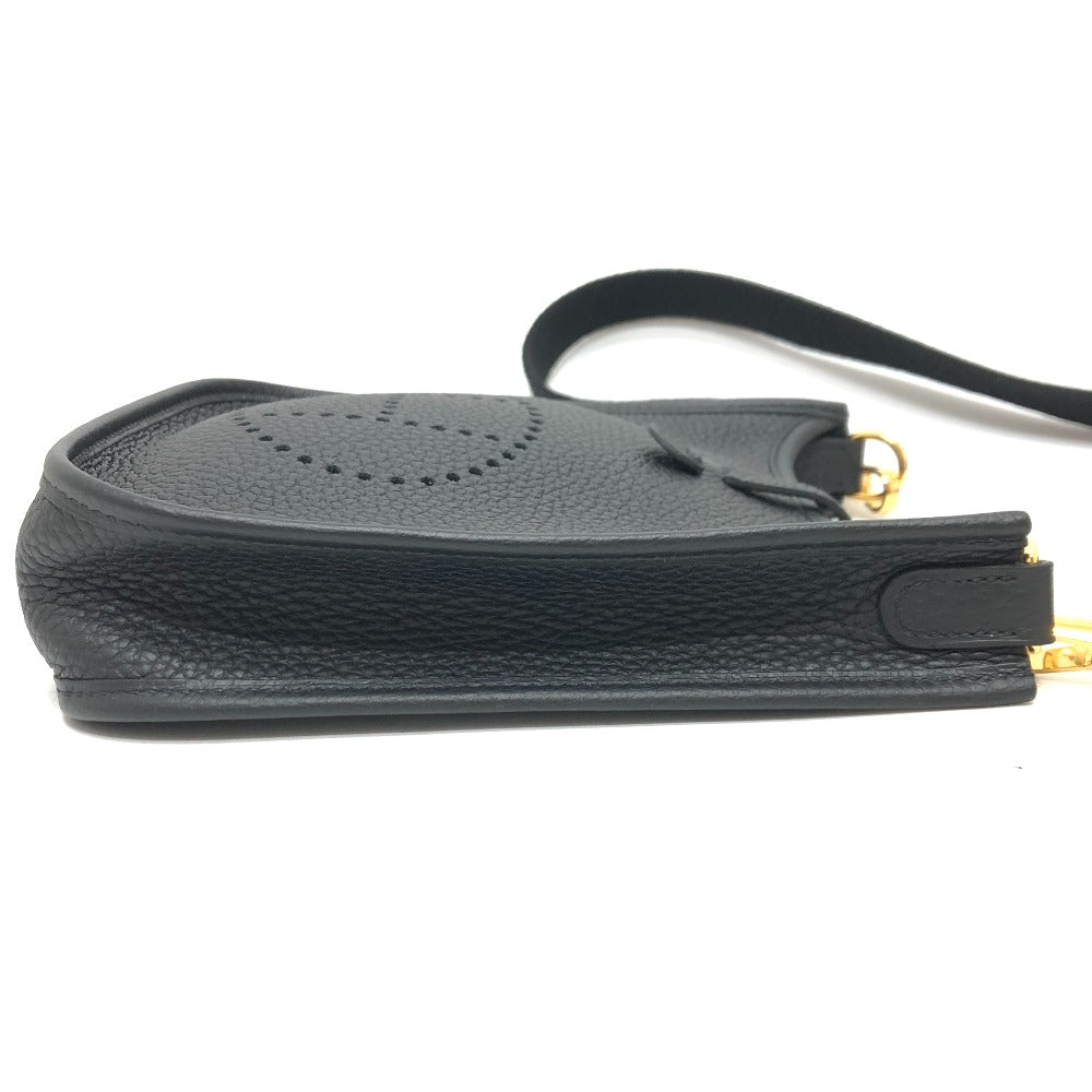 HERMES Shoulder Bag H069426CK Taurillon Clemence black Evelyn TPM Amazone Women Used