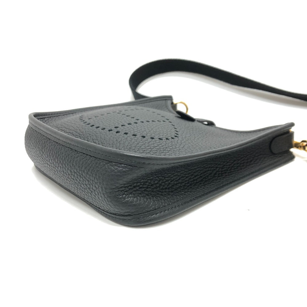 HERMES Shoulder Bag H069426CK Taurillon Clemence black Evelyn TPM Amazone Women Used