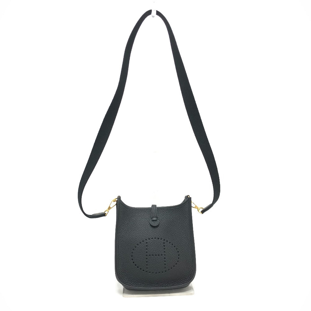 HERMES Shoulder Bag H069426CK Taurillon Clemence black Evelyn TPM Amazone Women Used