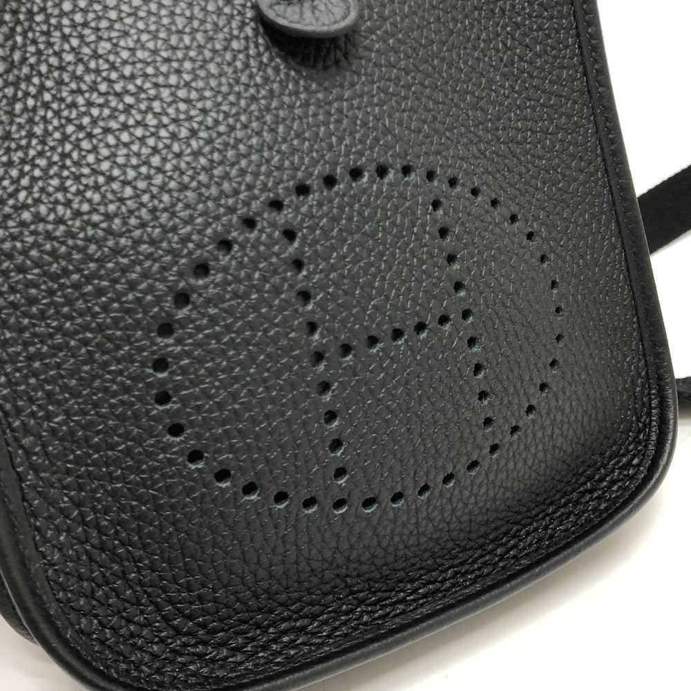 HERMES Shoulder Bag H069426CK Taurillon Clemence black Evelyn TPM Amazone Women Used