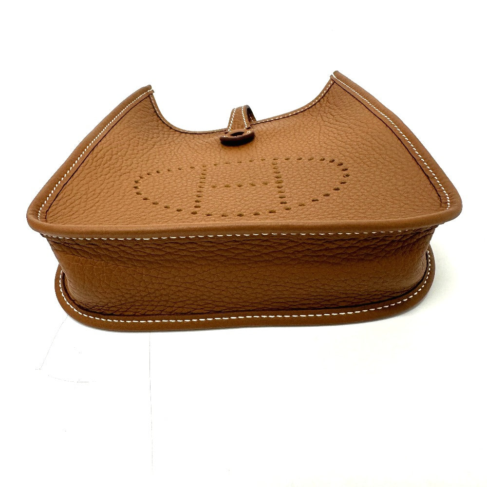 HERMES Shoulder Bag Taurillon Clemence gold Evelyn TPM