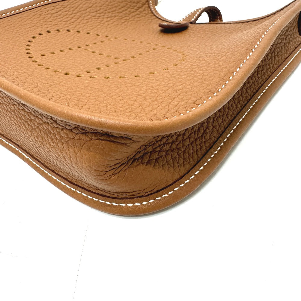 HERMES Shoulder Bag Taurillon Clemence gold Evelyn TPM
