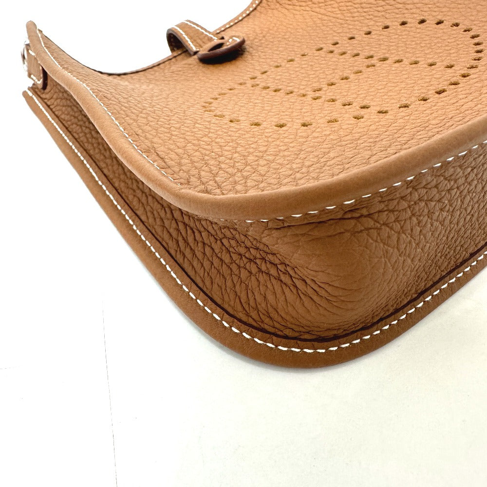 HERMES Shoulder Bag Taurillon Clemence gold Evelyn TPM
