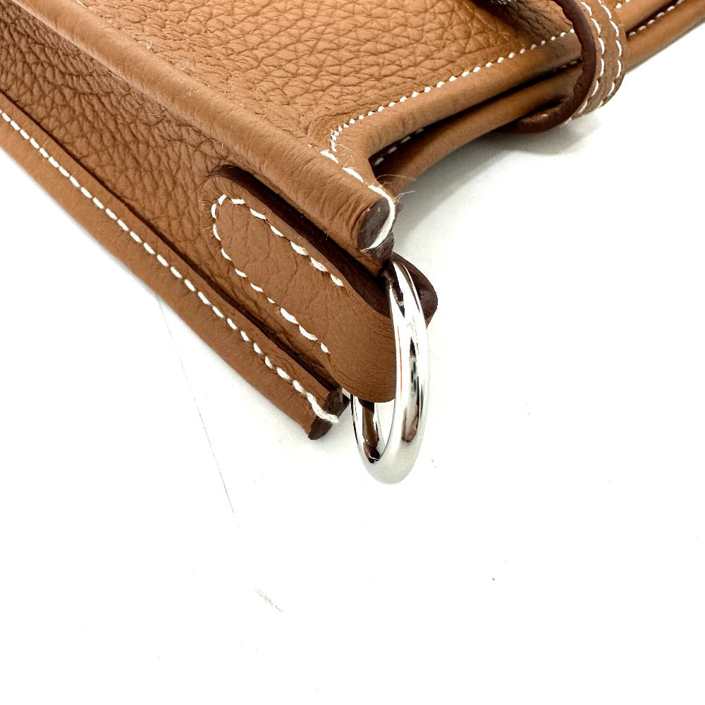 HERMES Shoulder Bag Taurillon Clemence gold Evelyn TPM