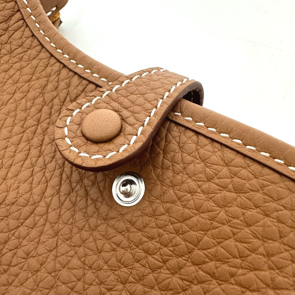 HERMES Shoulder Bag Taurillon Clemence gold Evelyn TPM
