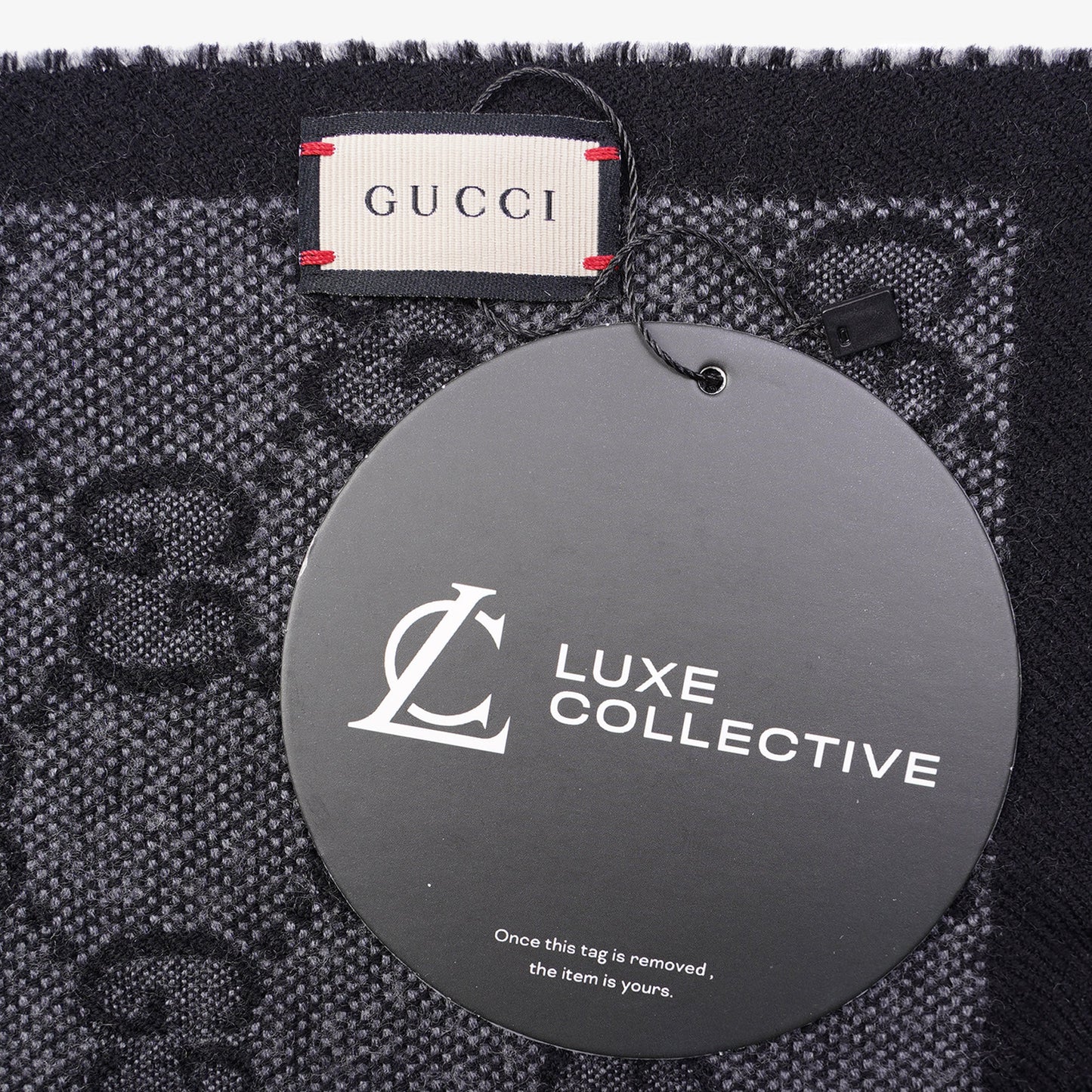 Gucci Womens GG Scarf Grey