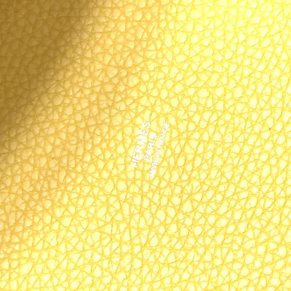 HERMES Handbag Taurillon Clemence yellow Picotin Lock MM 22 Women Used
