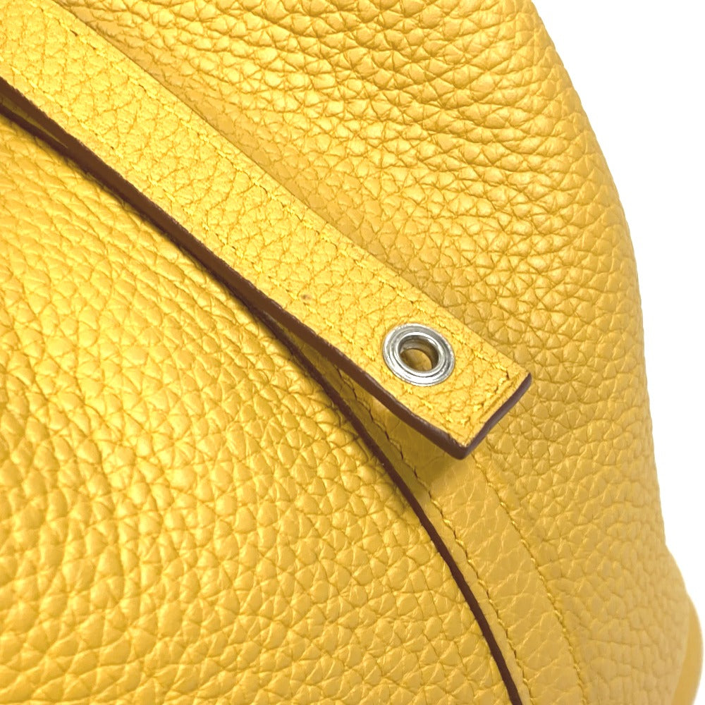 HERMES Handbag Taurillon Clemence yellow Picotin Lock MM 22 Women Used