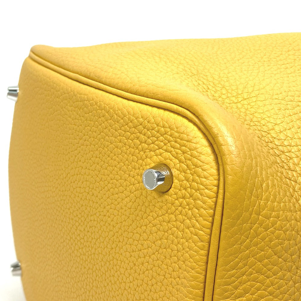 HERMES Handbag Taurillon Clemence yellow Picotin Lock MM 22 Women Used