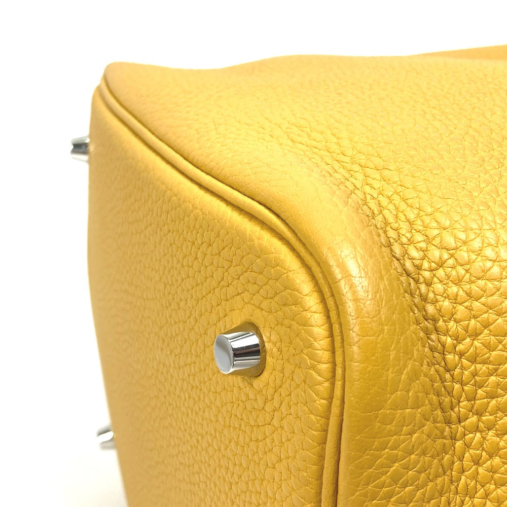 HERMES Handbag Taurillon Clemence yellow Picotin Lock MM 22 Women Used