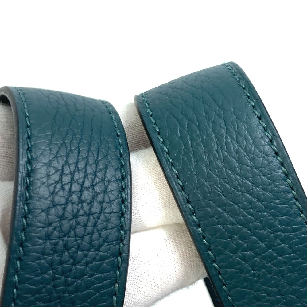 HERMES Handbag Taurillon Clemence Green x Blue type Pico Tan Lock MM Women Used