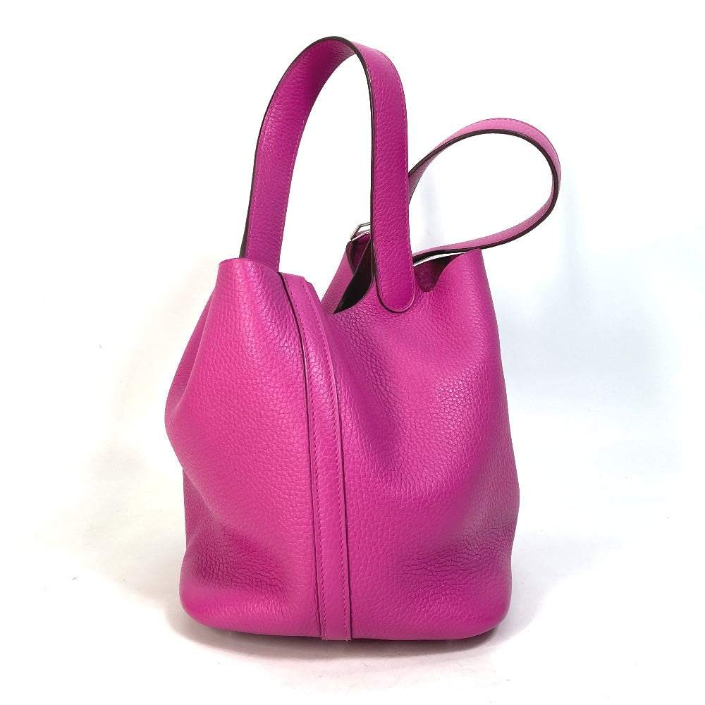 HERMES Handbag Taurillon Clemence pink Pico Tan Lock MM Women Used