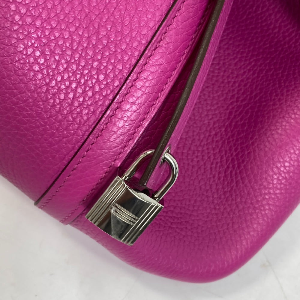 HERMES Handbag Taurillon Clemence pink Pico Tan Lock MM Women Used