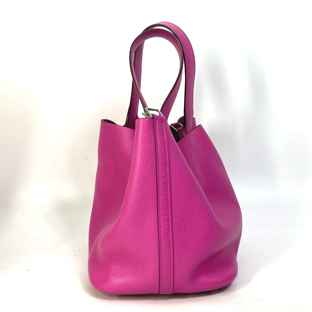 HERMES Handbag Taurillon Clemence pink Pico Tan Lock MM Women Used