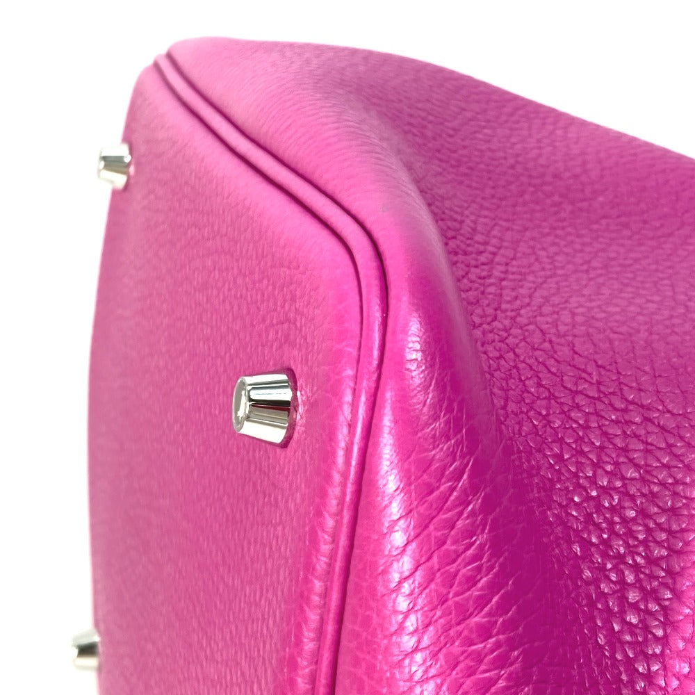 HERMES Handbag Taurillon Clemence pink Pico Tan Lock MM Women Used