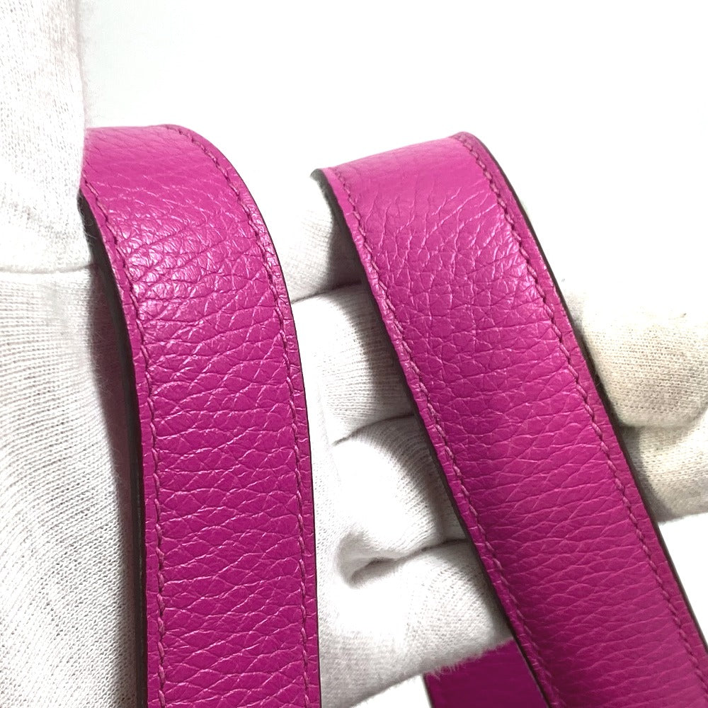 HERMES Handbag Taurillon Clemence pink Pico Tan Lock MM Women Used