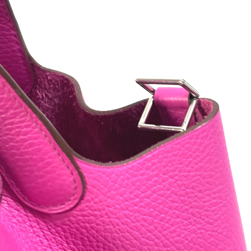 HERMES Handbag Taurillon Clemence pink Pico Tan Lock MM Women Used